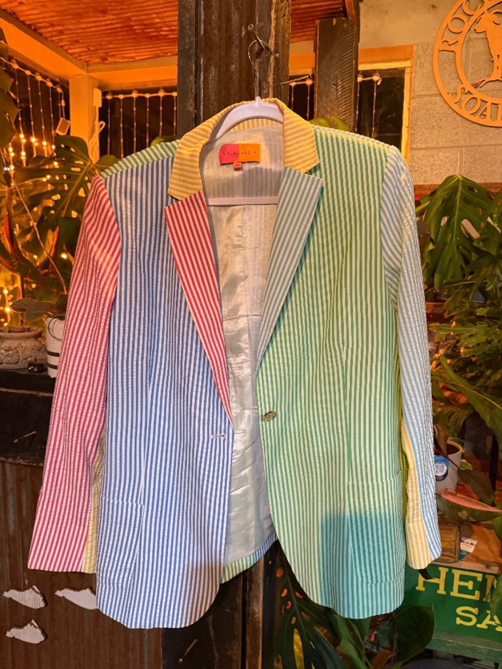 Vilagallo Harlow Striped Blazer Mult